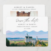 Destination de mariage à Hohenschwangau, carte à c (Devant / Derrière)