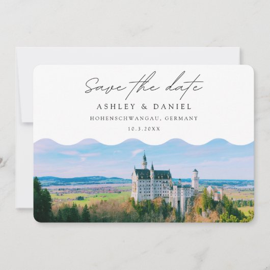 Destination de mariage à Hohenschwangau, carte à c (Devant)