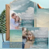 Destination de plage céleste Invitation de mariage