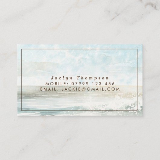 destination de plage tropicale carte de visite (Dos)