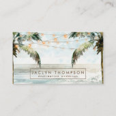 destination de plage tropicale carte de visite (Devant)