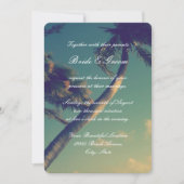 Destination de plage tropicale invitations de mari (Devant)
