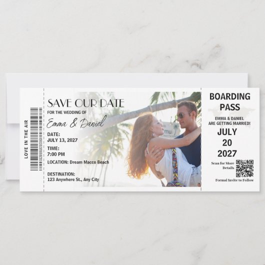 Destination Faire-part de mariage (Devant)