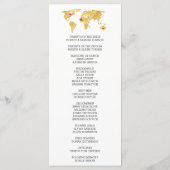 'Destination Gold Wereldkaart Wedding Programme' Programma (Achterkant)