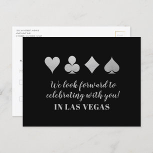 Destination Las Vegas Wedding RSVP Carte postale A