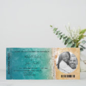 Destination Mariage Carte d'embarquement Plage Océ (Debout devant)