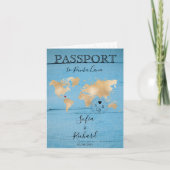 Destination Mariage Carte du monde de passeport Do (Devant)