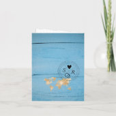 Destination Mariage Carte du monde de passeport Do (Dos)