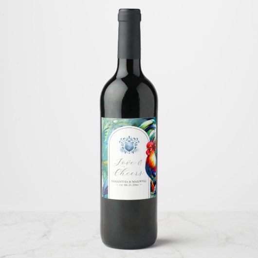 Destination Mariage Custom Wine Bottle Étiquettes (Devant)