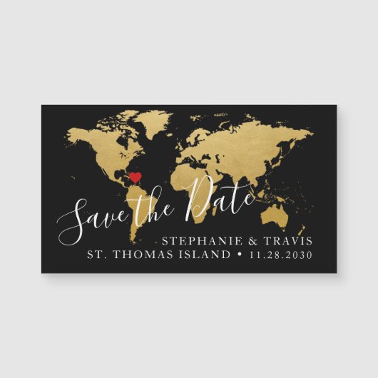 Destination Mariage Enregistrer la date Carte Blac (Devant)