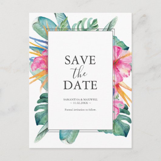 Destination Mariage Enregistrer La Date Cartes Pos (Devant)