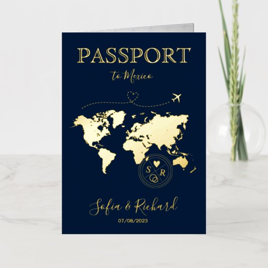 Destination Mariage Gold World Carte Passeport Mod (Recto)