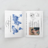 Destination Mariage Passeport bleu Carte du monde  (Intérieur)