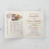 Destination Mariage Passeport Rouge Or Carte + Coe (Intérieur)