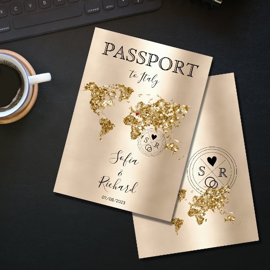 Destination Mariage Passport Gold Carte du monde B