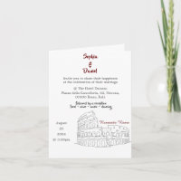 Destination mariage - Rome, Italie Invitation