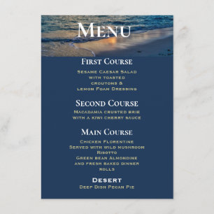 Destination Mariage Sunny Skies Menu Mariage