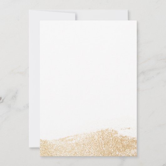 Destination Mariage World Map Gold Invitation (Dos)