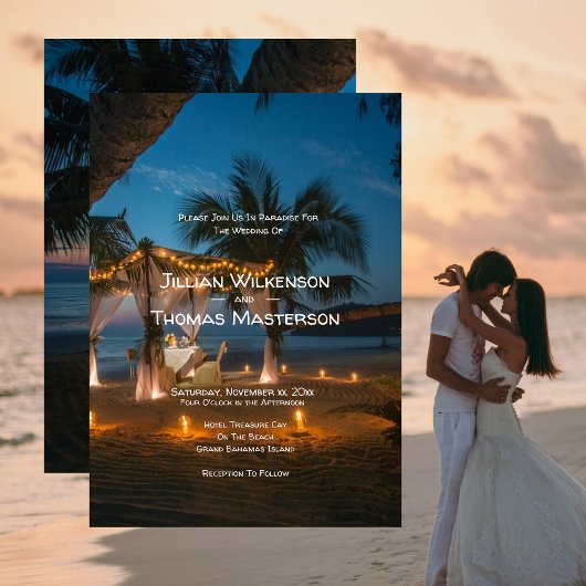 Destination Paradise - Carte Faire-part de mariage