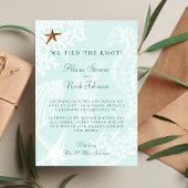 Destination plage côtière faire-part de mariage