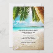 Destination Plage Faire-part de mariage tropicale (Devant)