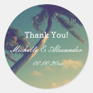 Destination plage mariage favoritisme autocollants