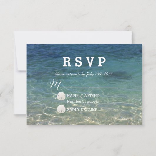 Destination Plage tropicale Mariage d'été RSVP (Devant)