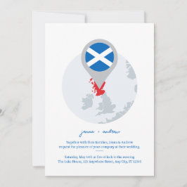 Destination Scotland Wedding Invitation Kaart