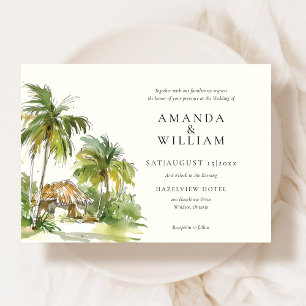 Destination tropicale Élégante invitation de maria