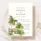 Destination tropicale Élégante invitation de maria