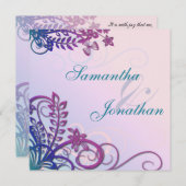 Destination tropicale faire-part de mariage (Devant / Derrière)