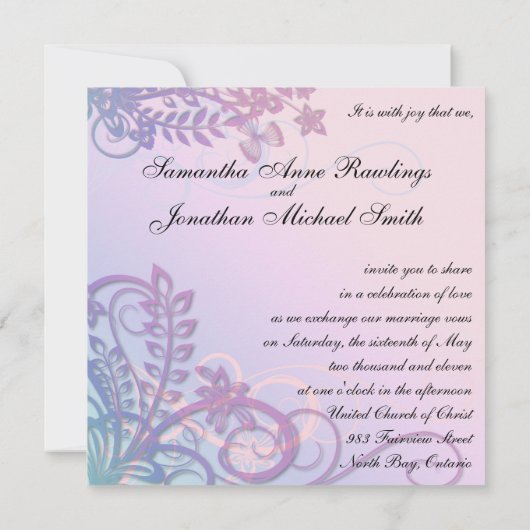 Destination tropicale faire-part de mariage (Dos)