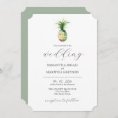 Destination tropicale Faire-part de mariage unique (Devant / Derrière)