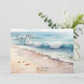 Destination tropicale invitation de mariage de pla (Debout devant)