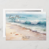 Destination tropicale invitation de mariage de pla (Devant / Derrière)