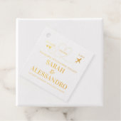 Destination Wedding Airplane Heart Bedankjes Labels (Met doos)