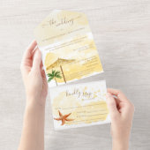 Destination Wedding All in One Wedding Invitation (Déchirure)