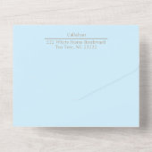 Destination Wedding All in One Wedding Invitation (Verso)