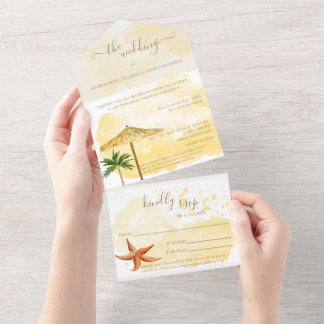 Destination Wedding All in One Wedding Invitation Uitnodiging