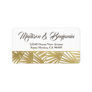Destination Wedding, Beach Wedding, Gold Foil Etiket