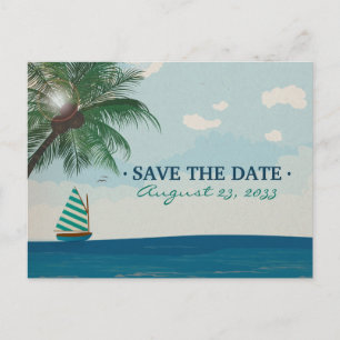 Destination Wedding Bewaar de datum Aankondigingskaart