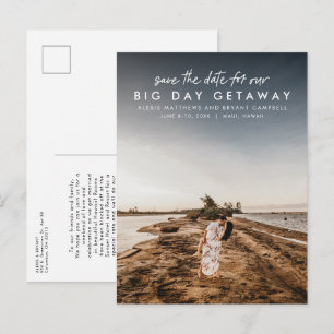 Destination Wedding Bewaar de datum Aankondigingskaart