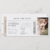 Destination Wedding Boarding Pass Plane Invitation (Devant)