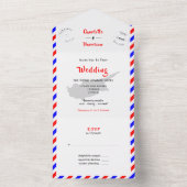 Destination Wedding Cyprus Airmail All in One INVI All In One Uitnodiging (Binnen)