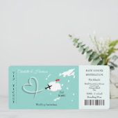 Destination Wedding Fiji Ticket Kaart (Staand voorkant)