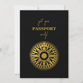 Destination Wedding Passport Compass Wedding Kaart (Voorkant)