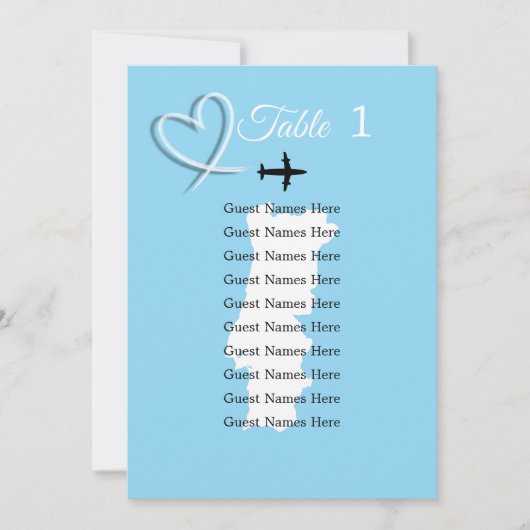 Destination Wedding Portugal Map Plan Card Kaart (Voorkant)