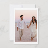 Destination Wedding QR Code Modern Photo Save The Date (Achterkant)