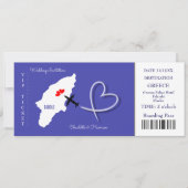 Destination Wedding Rhodes Greece Ticket Kaart (Voorkant)