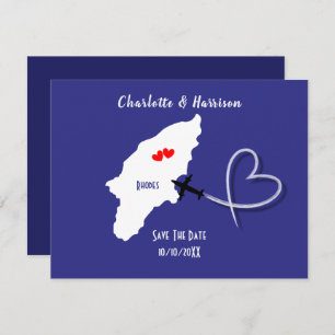 Destination Wedding Rhodes Greece Ticket Save The Date